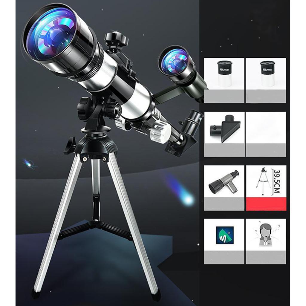 Portable 70mm Astronomical Reflector Telescope  Durable No-tool Set Up