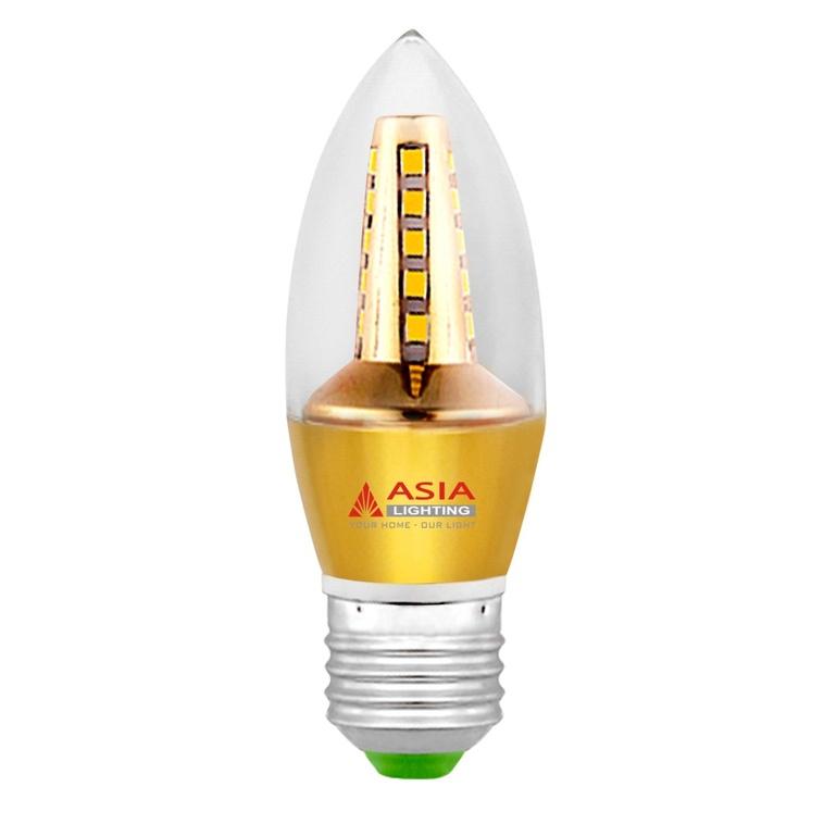 Bóng nến 5W đui E27_Asia Lighting_Hàng chính hãng