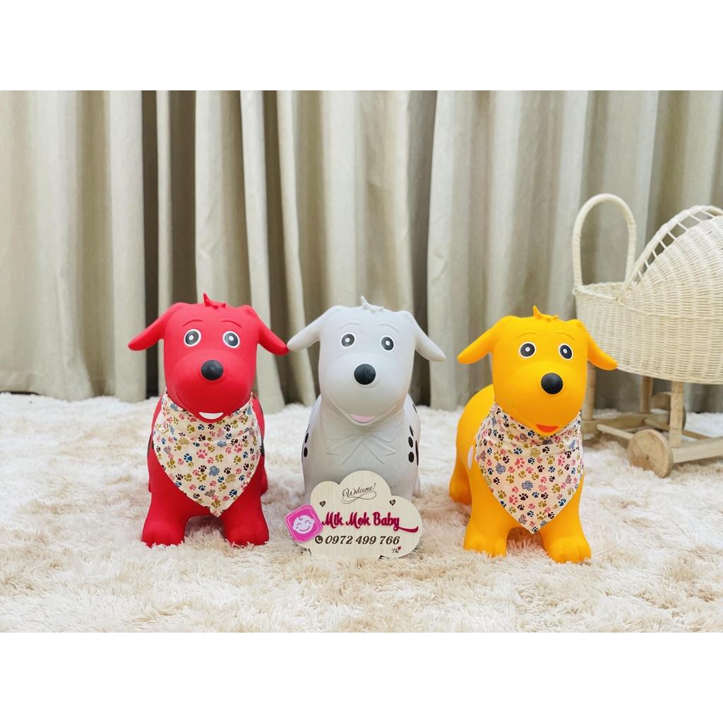 Thú nhún cho bé bơm hơi toys house cao cấp, thú cao su an toàn, bảo hành 1 năm