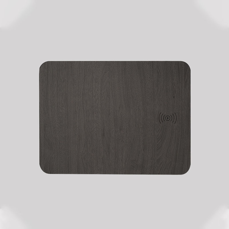 Lót chuột gỗ kèm sạc điện thoại thông minh, miếng lót chuột bàn laptop  di động cao cấp sang trọng