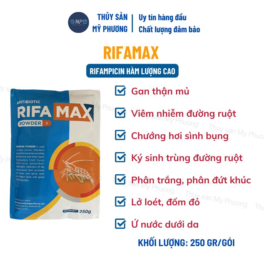 Ks đường ruột trống lò xo phân trắng Rifamax nhiễm trùng xuất huyết sình bụng không tiêu cho tôm thẻ cá lươn ếch ốc baba