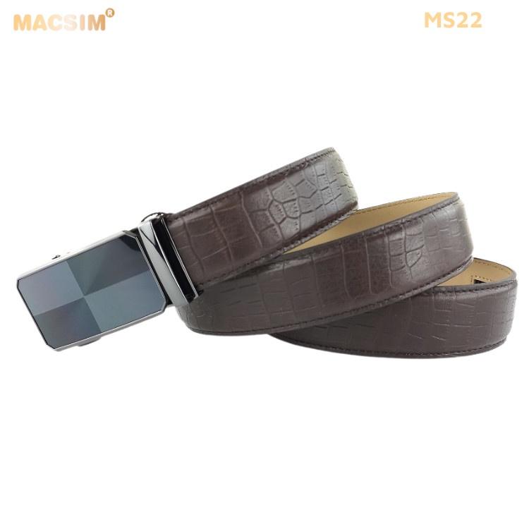 Thắt lưng nam -Dây nịt nam da thật cao cấp nhãn hiệu Macsim MS22