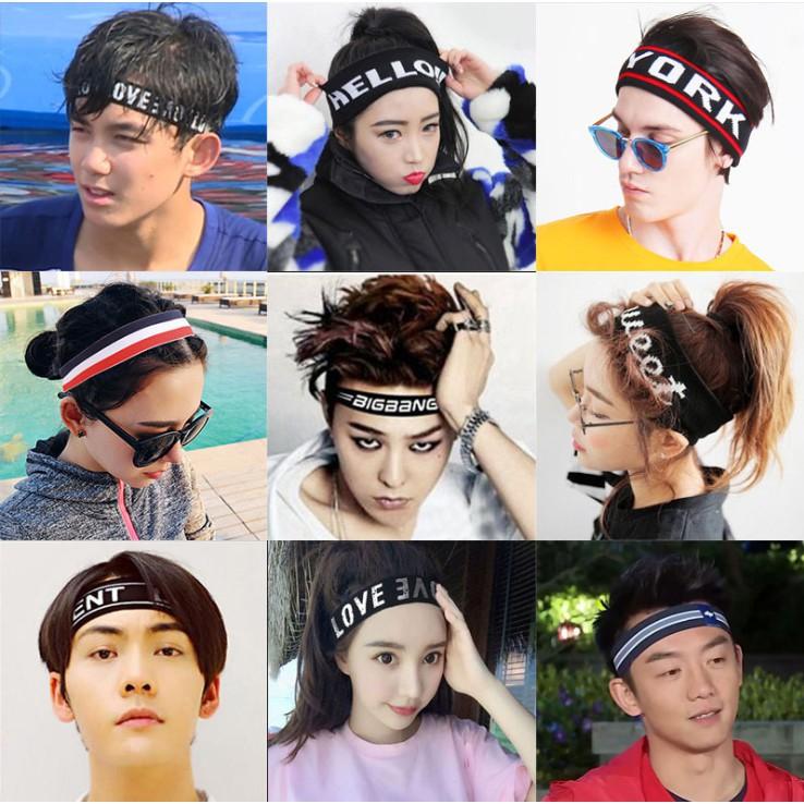 Băng đô Headband KPOP BTS, BIGBANG, băng đô thể thao nam nữ unisex TB37