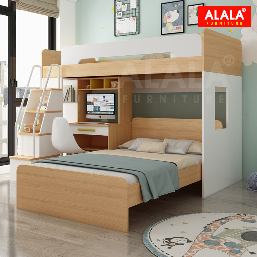 Giường tầng ALALA166 đa năng/ Miễn phí vận chuyển và lắp đặt/ Đổi trả 30 ngày/ Sản phẩm được bảo hành 5 năm từ thương hiệu ALALA/ Chịu lực 700kg