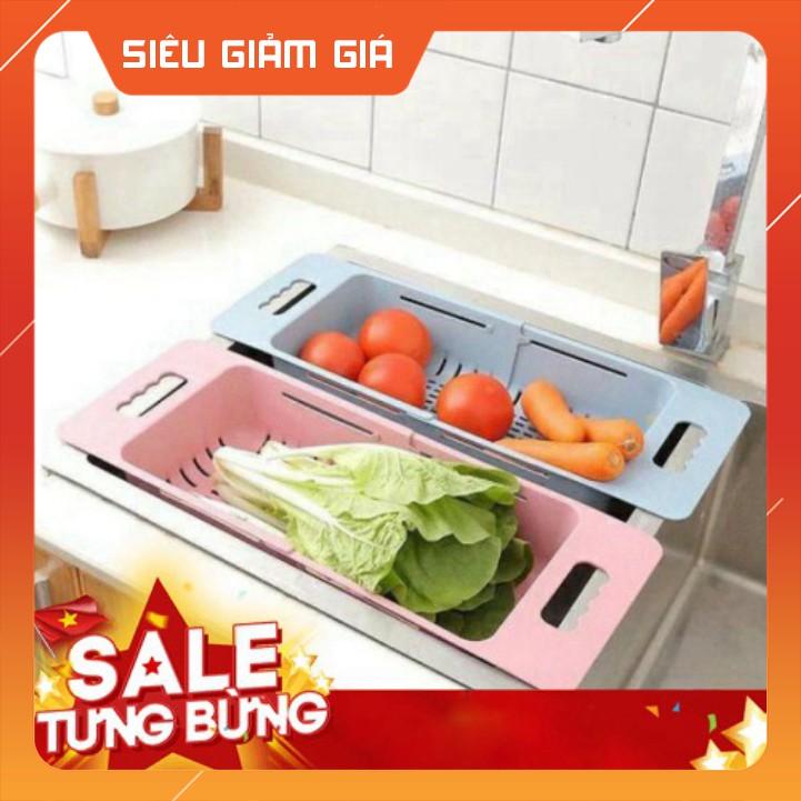 Rổ Gác Bồn Rửa Bát - Rửa Chén, Rau Củ Quả Gấp Gọn Đa Năng Tiện Dụng