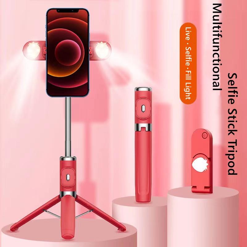 Gậy Selfie NUOWA M01S-2 Hỗ Trợ Chụp Ảnh Tự Sướng Cho Android IOS với đèn 2LED có thể tháo rời