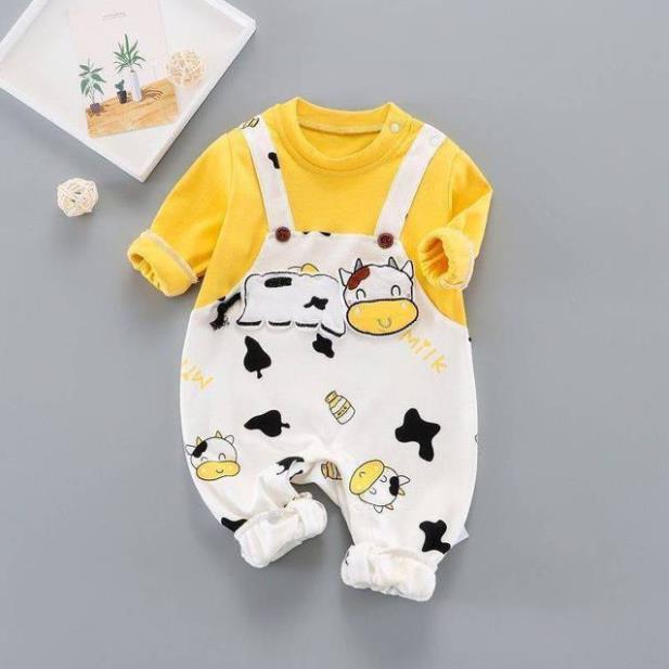 Bodysuit cho bé - bộ Body dài tay kèm mũ cho bé Trai bé Gái Từ 0-24 tháng tuổi - bé mặc cực xinh