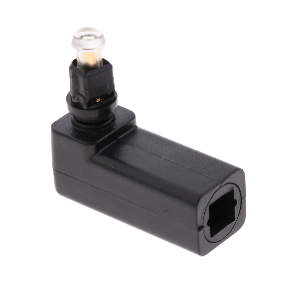 2 Female to Optical 3.5mm Mini-Plug Right Angle 90 Degree Adapter