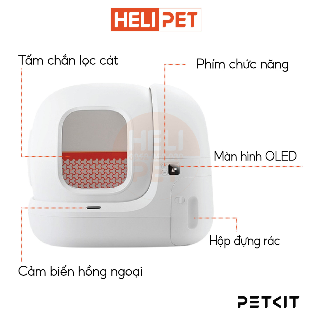 Máy Vệ Sinh Tự Động Cho Mèo PETKIT PURA MAX Kháng Khuẩn, Khử Mùi Dùng Tất Cả Cát Vệ Sinh Đất Sét, Bentonite, Đậu Nành, Tofu, Thủy Tinh- HeLiPet