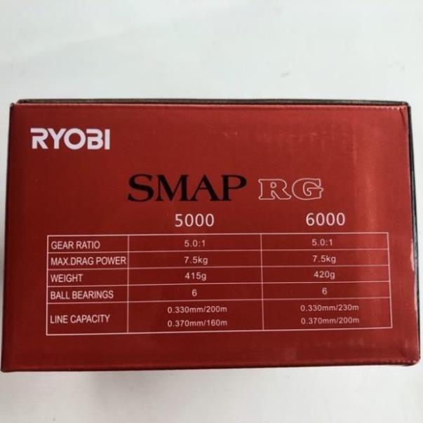 Máy câu cá RYOBI SMAP RG 8000 tải cá 10kg hàng nhật nhập khẩu máy cực khoẻ y hình