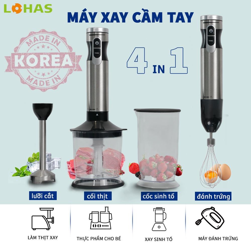 Máy xay thịt xay sinh tố đánh trứng cầm tay đa năng 5 in 1 HÀN QUỐC LOHAS LS-328