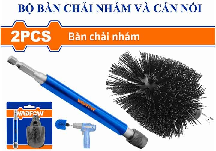 BỘ BÀN CHẢI NHÁM VÀ CÁN NỐI WND3401 WADFOW - HÀNG CHÍNH HÃNG