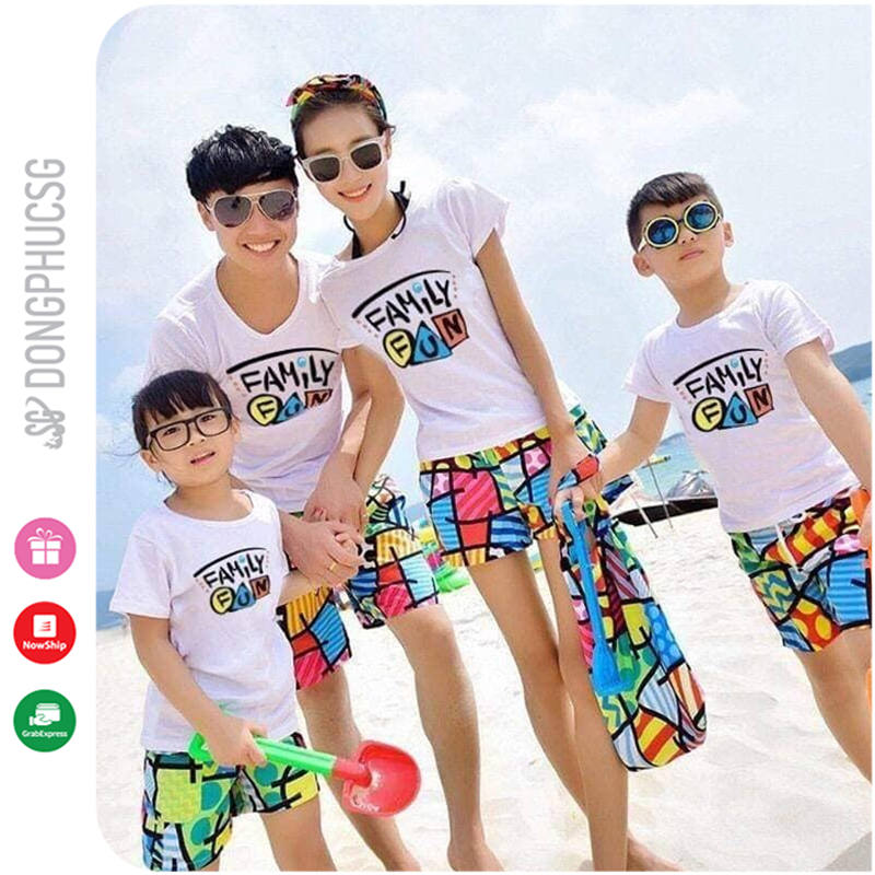 Quần áo đi biển cho gia đình hội nhóm đồng phục team building nam nữ nổi bật DDB50 DONGPHUCSG