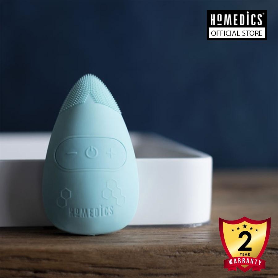 Máy rửa mặt Silicone kháng khuẩn công nghệ siêu âm, hút chân không HoMedics FAC-350