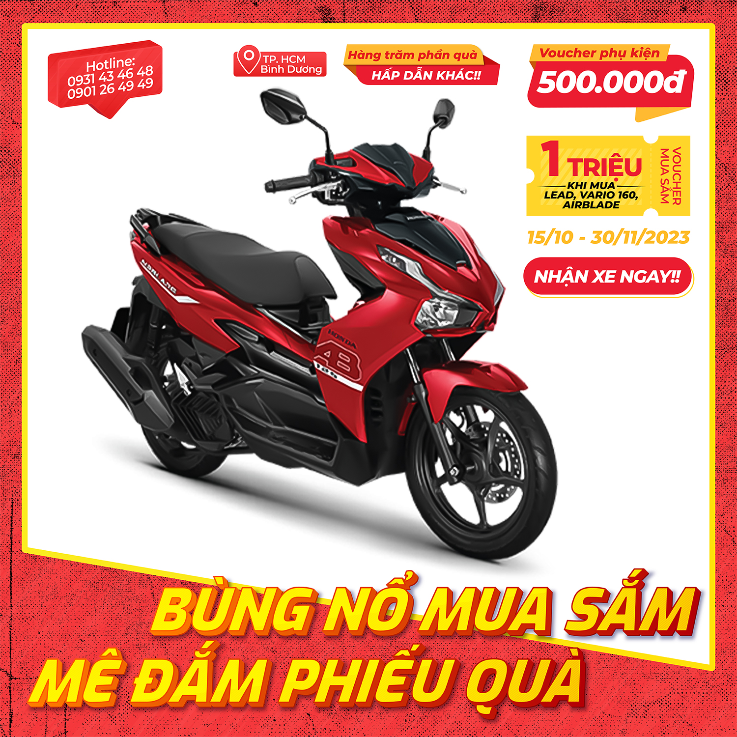Xe máy Honda Air Blade 125cc 2023 - Phiên bản Tiêu Chuẩn
