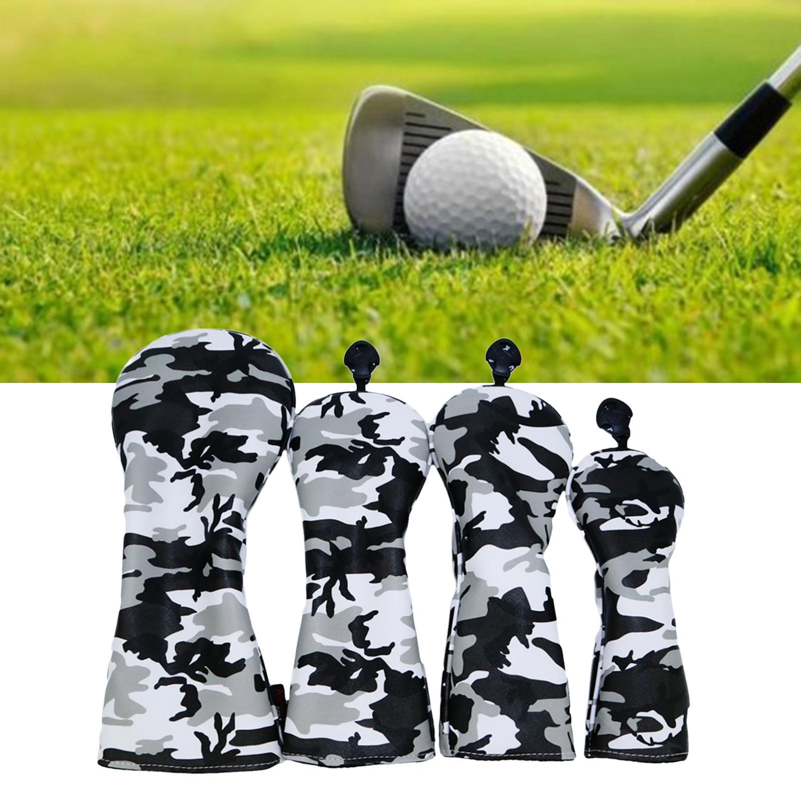 Golf Wood Headcover Set Driver Fairway Club Head Covers 4PCS 3 5 UT
