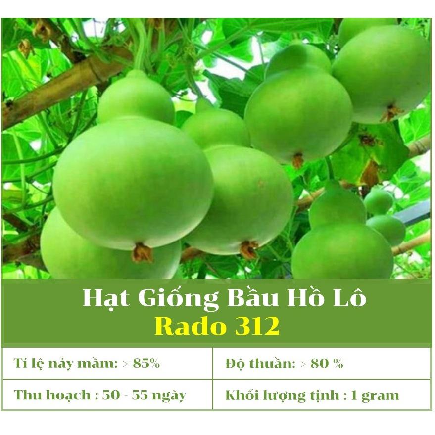 Hạt Giống Bầu Hồ Lô Năng Suất Cao RA DO 312- 1 GRAM Trái có hình dạng rất đẹp, trái có thể ăn non hay để khô