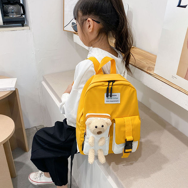 Mới Cotton Trẻ Em Mẫu Giáo Trường Túi Trẻ Em Ba Lô Học Sinh Truyện Tranh Schoolbag Gấu Ba Lô Cho Bé Gái Bé Trai Túi Sách