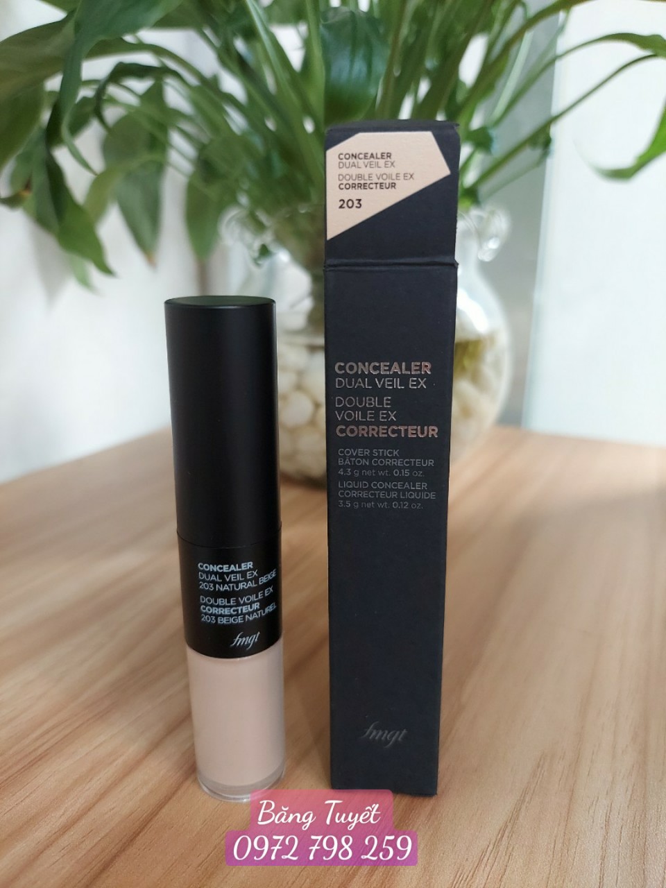 Che khuyết điểm 2 đầu Concealer Dual Veil FMGT The Face Shop (mẫu mới