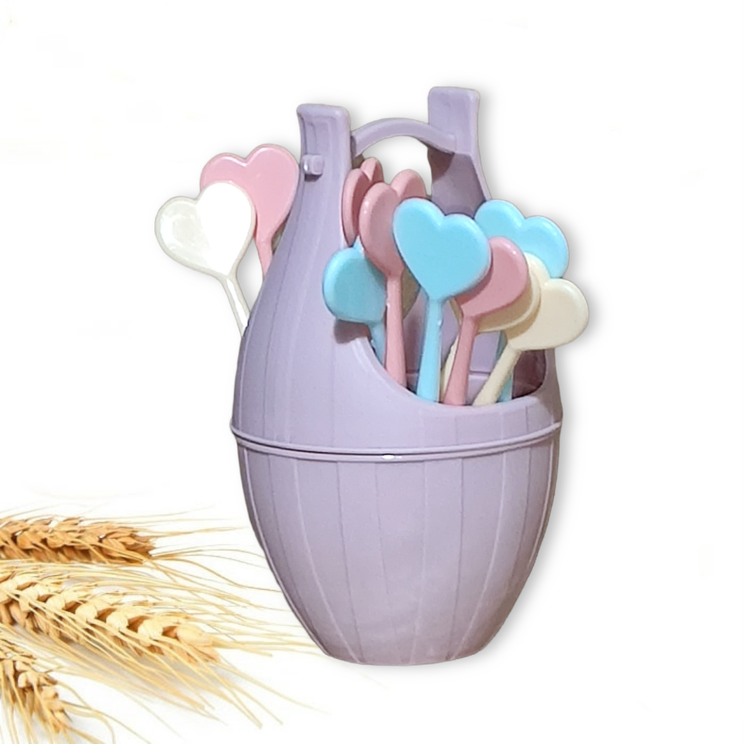 Bộ giỏ 10 Dĩa Cao Cấp ăn Hoa Quả Tráng miệng tiện lợi