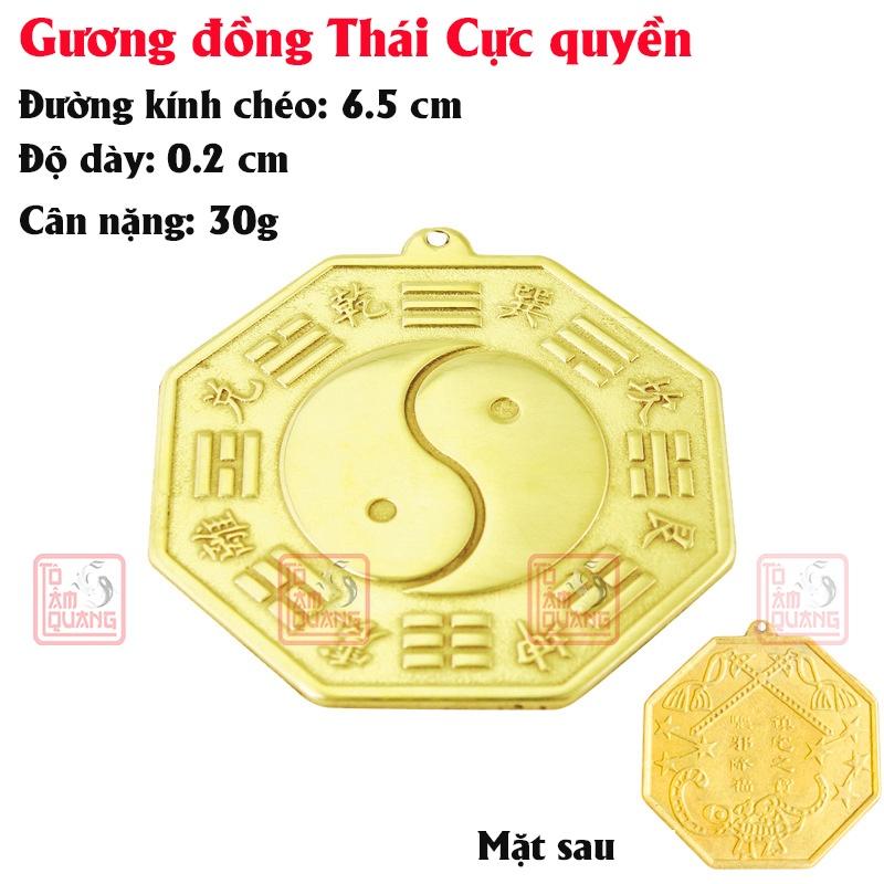 Gương bát quái cầu lồi / lõm/ Thái Cực bằng đồng thau xua đuổi tà ma - Trấn trạch mang lại bình an - TÔ TÂM QUANG