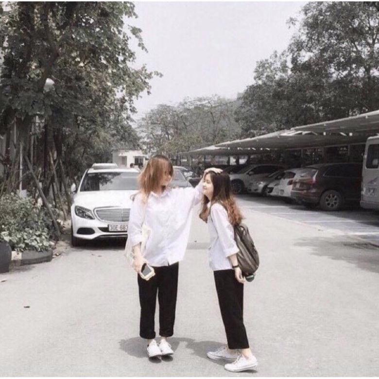 Sét sơ mi dài tay + quần kaki xuông ND25