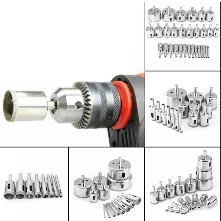 Bộ 2 mũi khoan khoét lỗ gạch men, kính, gốm sứ đa năng