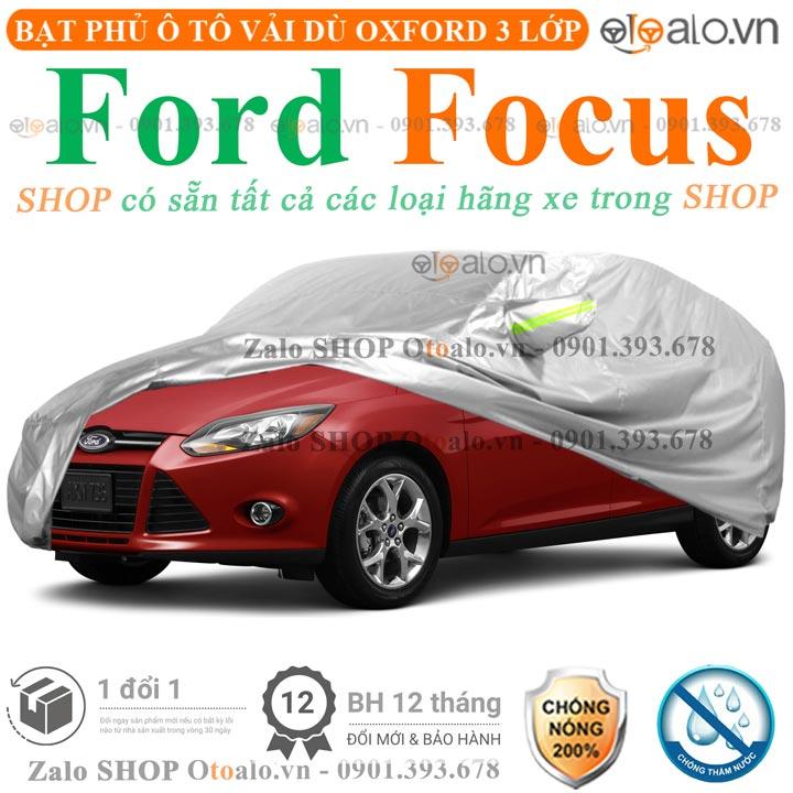Bạt che phủ xe ô tô Ford Focus 3 lớp cao cấp