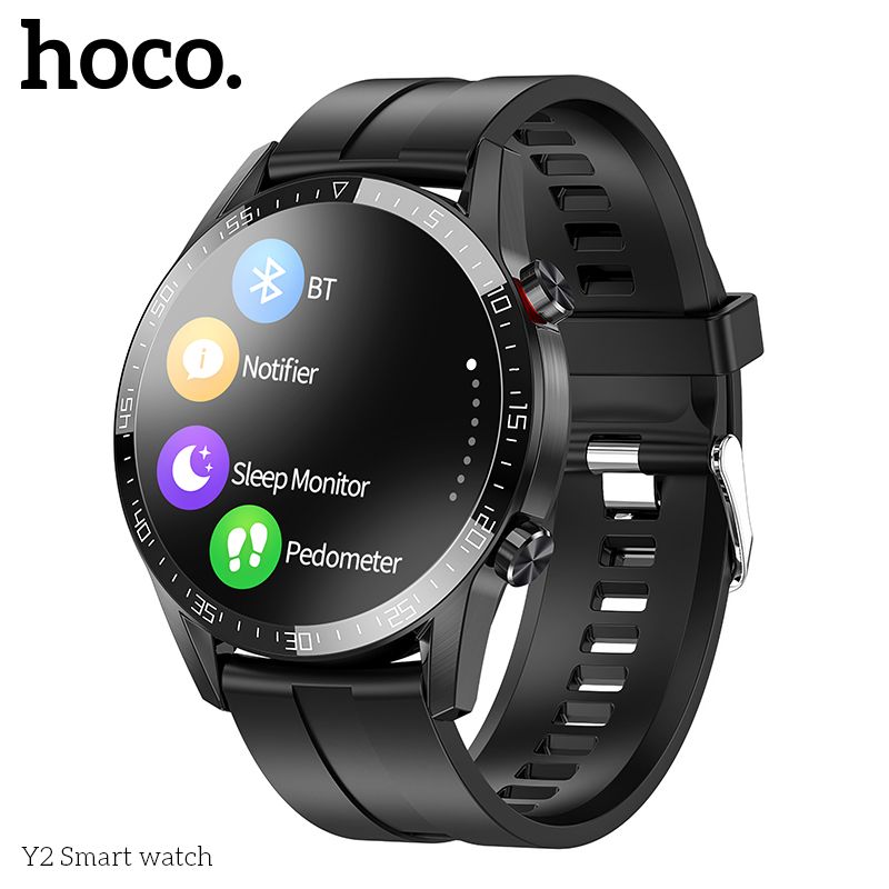 Đồng Hồ Thông Minh Smart Watch Hoco Y2 -Đo Nhịp Tim/Nghe Gọi/Chống Nước -Hàng Chính Hãng