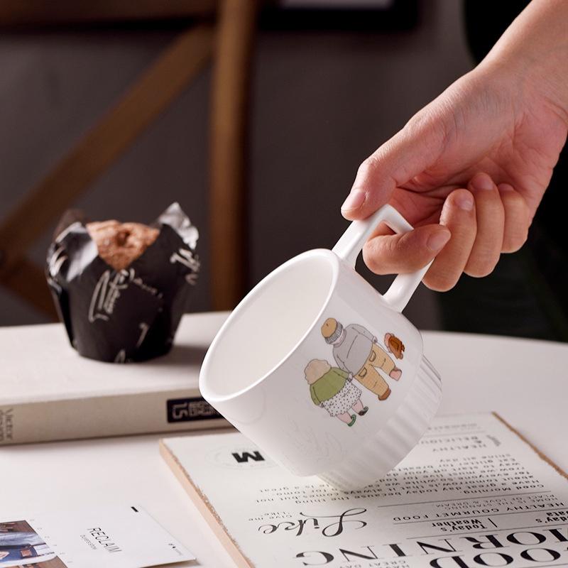 Cốc uống cafe, cốc sứ uống trà ý nghĩa bên nhau trọn đời 300ml