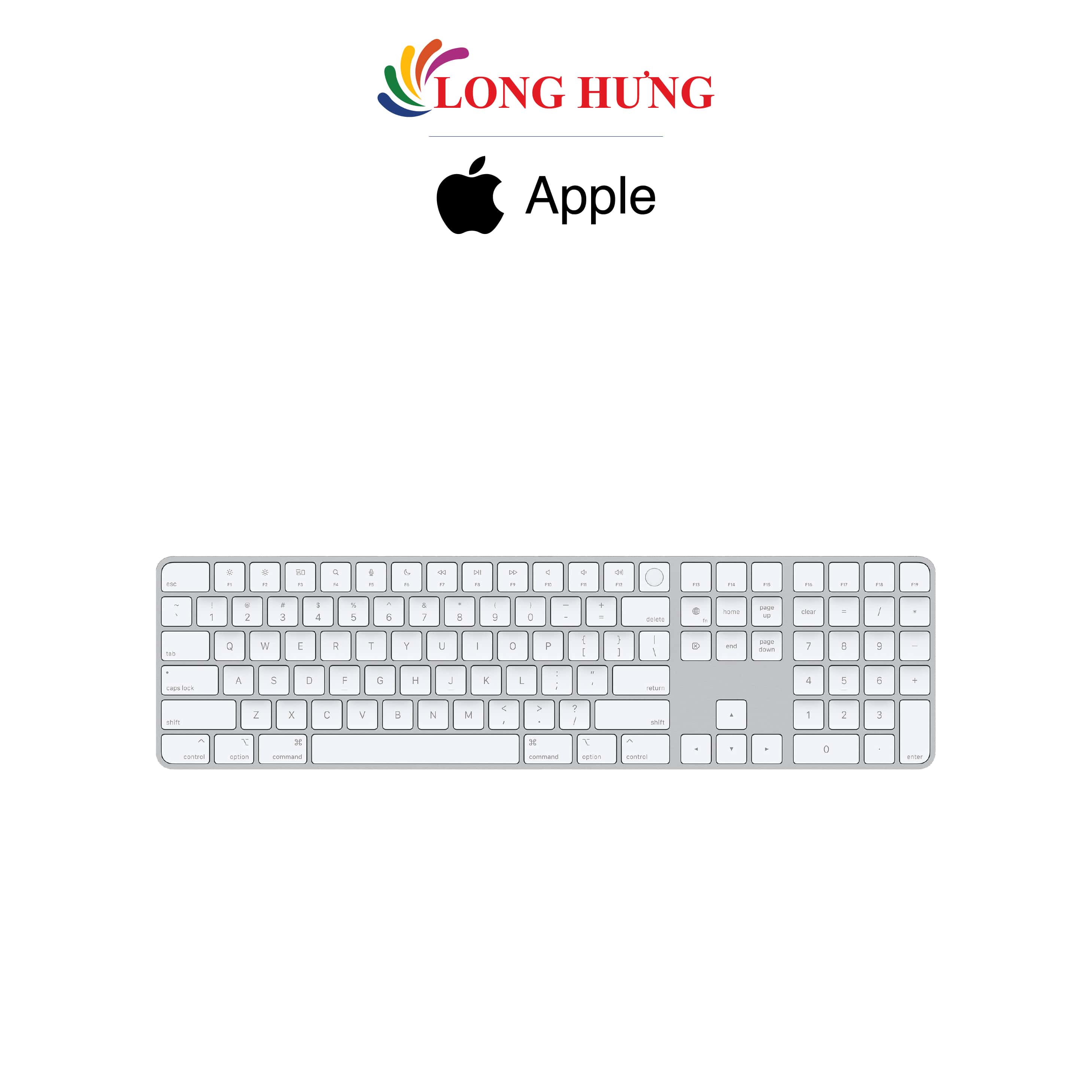 Bàn phím không dây Apple Magic Keyboard Touch ID Num Key MK2C3ZA/A - Hàng chính hãng