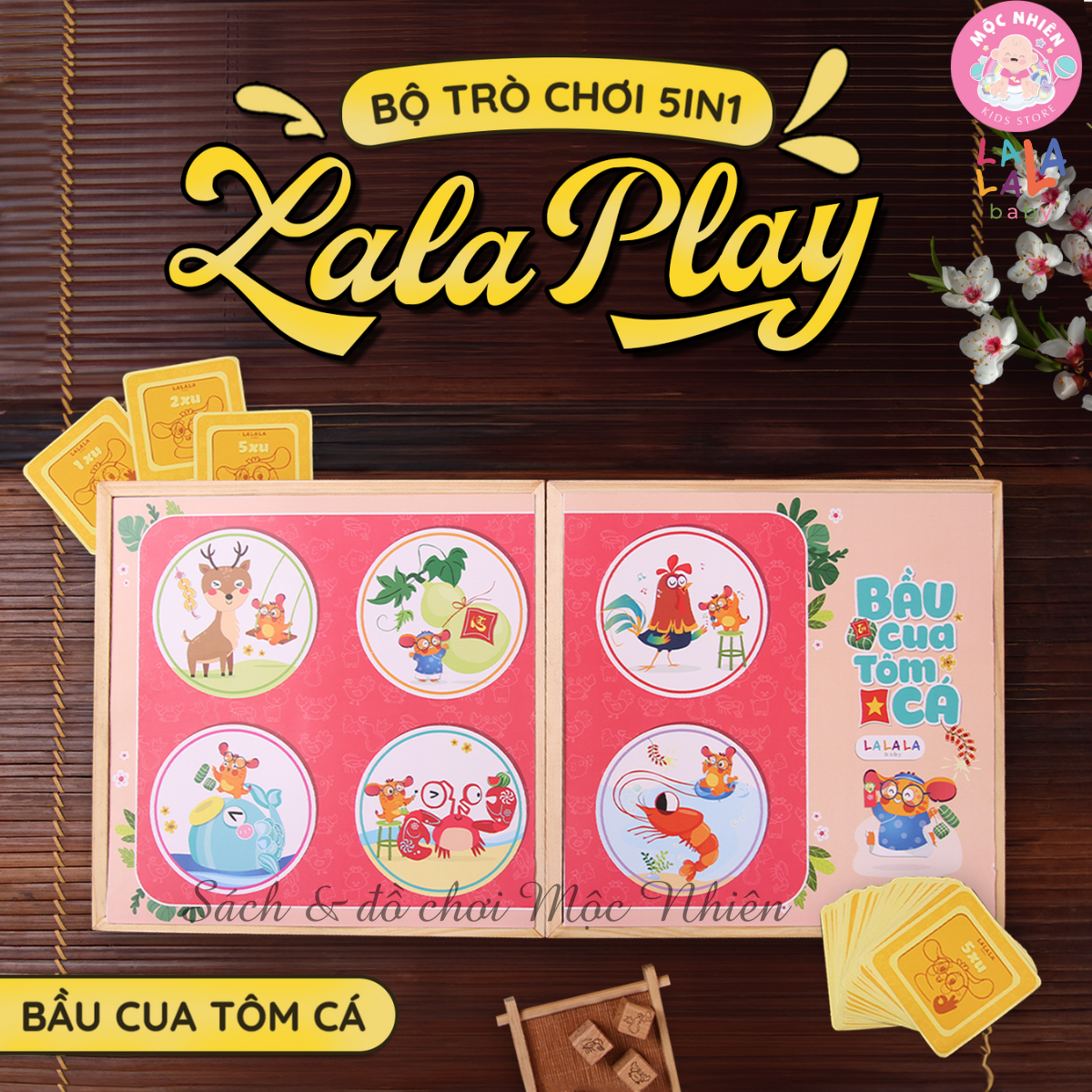 Đồ Chơi Board Game 5in1 Lalaplay - Trò Chơi Dân Gian Tết 2024 - Lalala baby