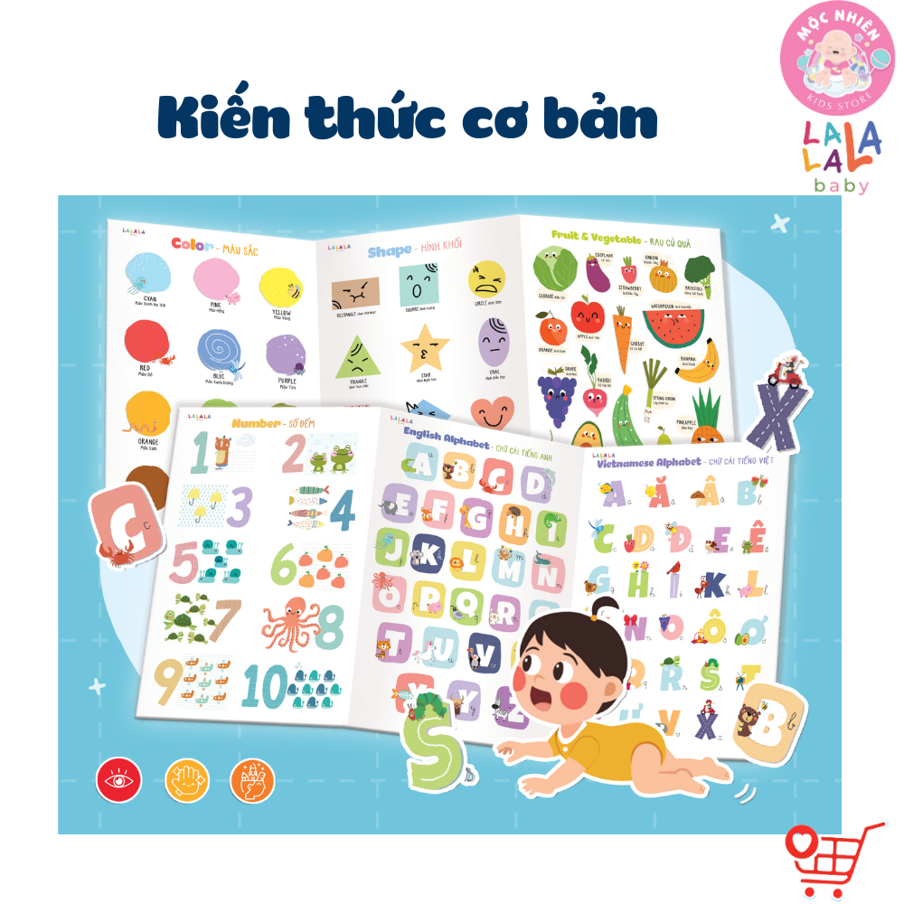 Bảng gấp thông thái - My First Learning chart (Dành cho bé từ 1 tuổi) - Lalala Baby