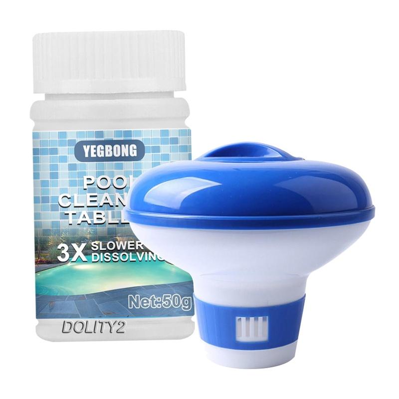 Set 2 Hộp Đựng Chlorine 50g Tiện Dụng Cho bể bơi