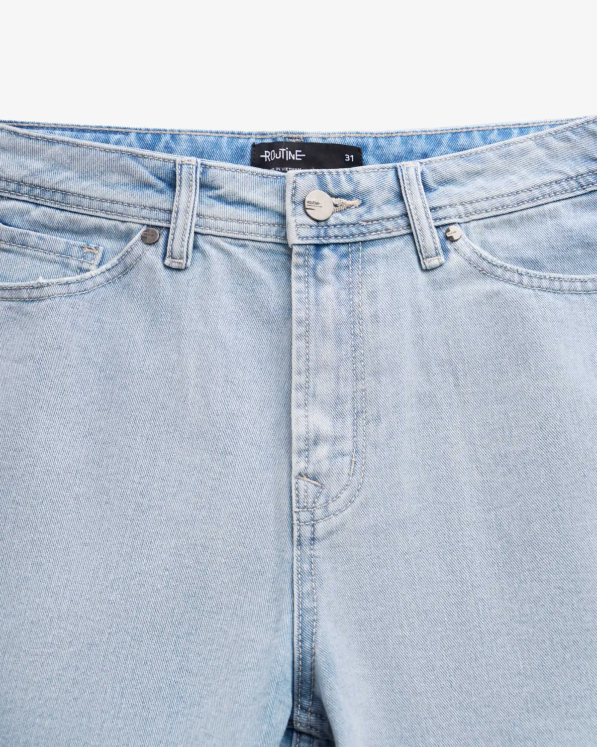 Quần short denim nam nhãn point. Straight - ROUTINE 10F25DPS002
