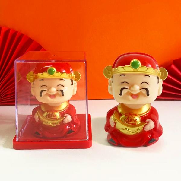 Mô Hình Thần Tài Lắc Đầu - WanLongDa 8017 - Màu Đỏ