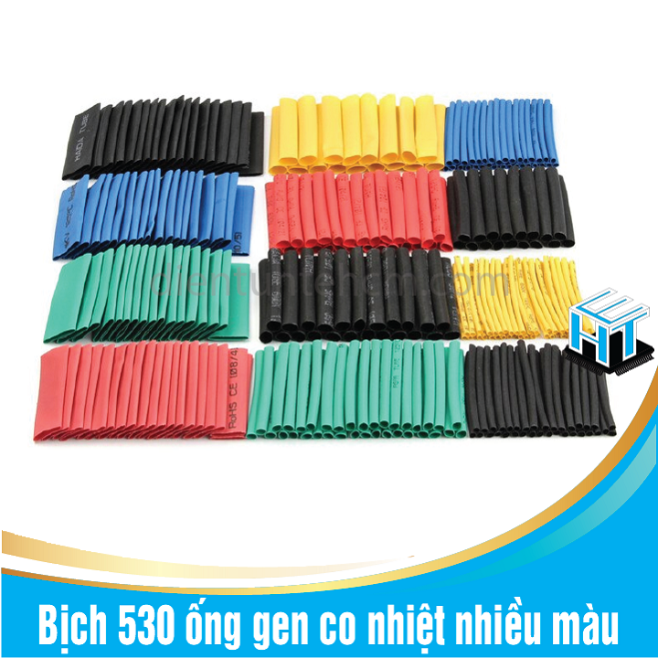 Bịch 530 ống gen co nhiệt nhiều màu, nhiều kích cỡ