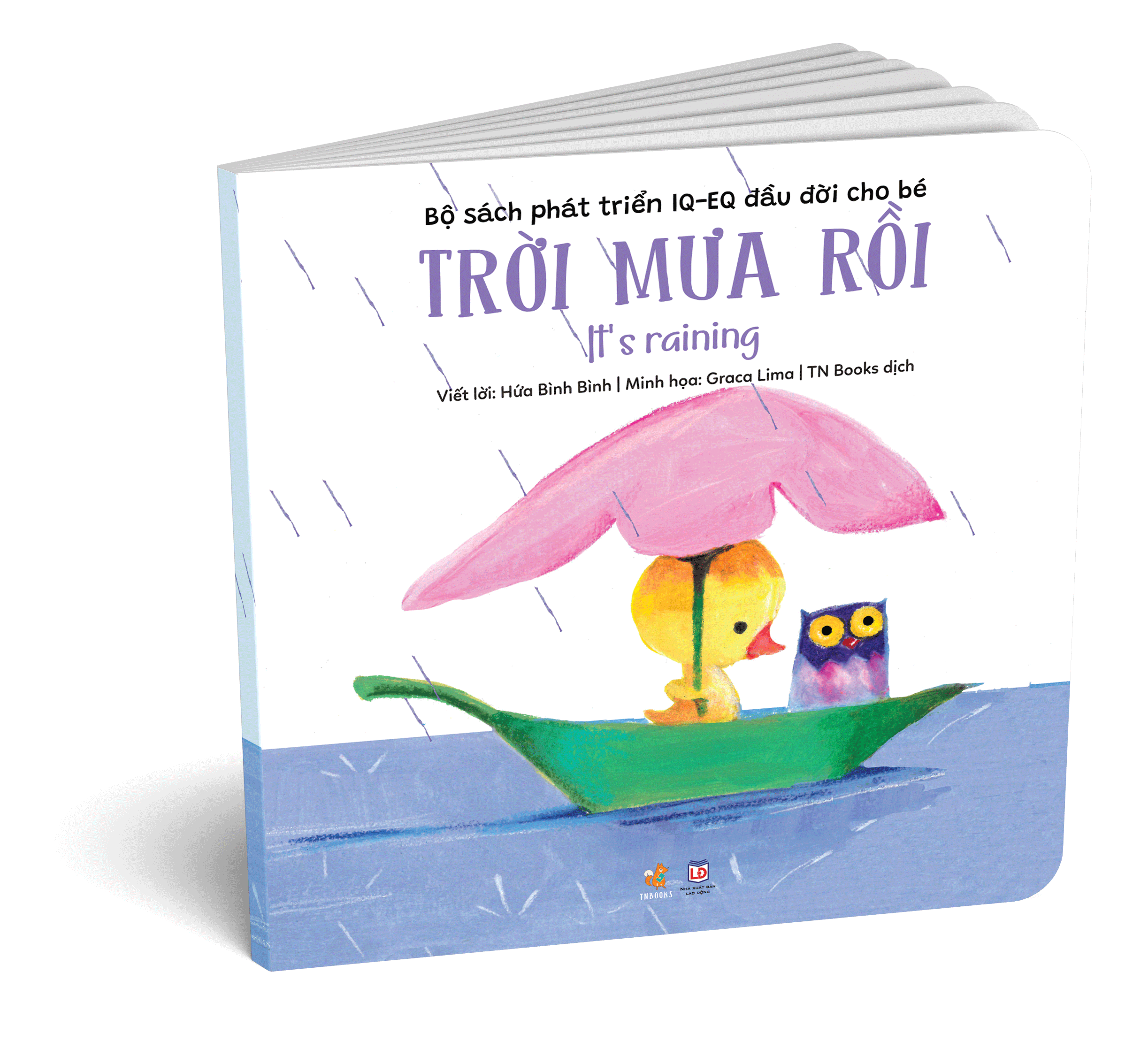 Picture Books Song Ngữ - Trời mưa rồi – It’s raining - Bộ Sách Phát Triển IQ-EQ Đầu Đời Cho Bé ( 0-4 tuổi )