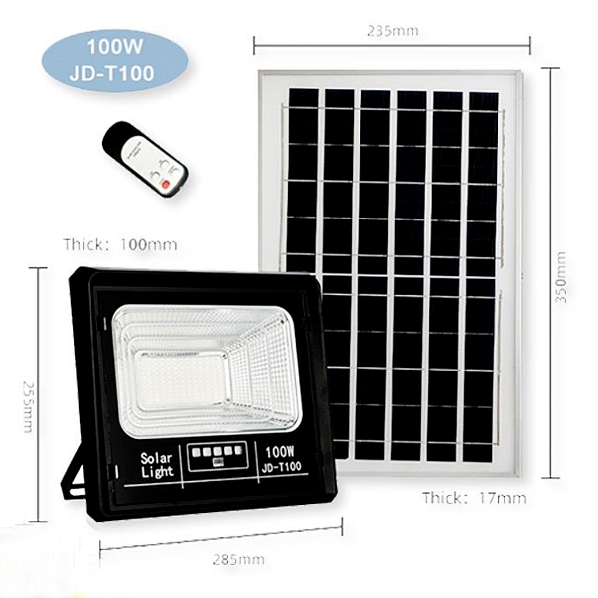 ĐÈN PHA NĂNG LƯỢNG MẶT TRỜI JD-T100