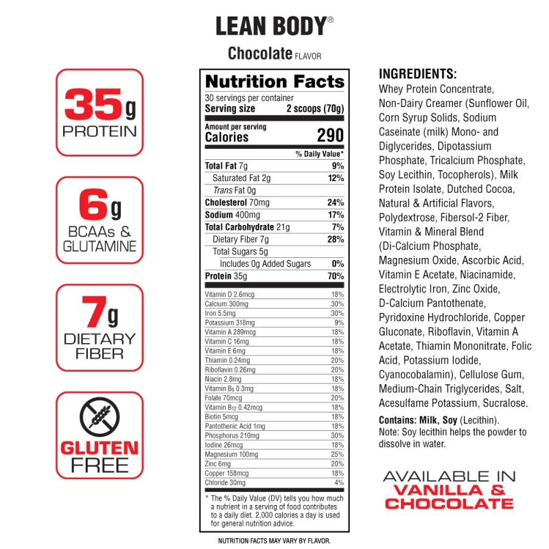 [Chính hãng BBT] Labrada Lean Body Meal Replacement Shake - Bữa ăn thay thế dinh dưỡng hoàn chỉnh 30 lần dùng