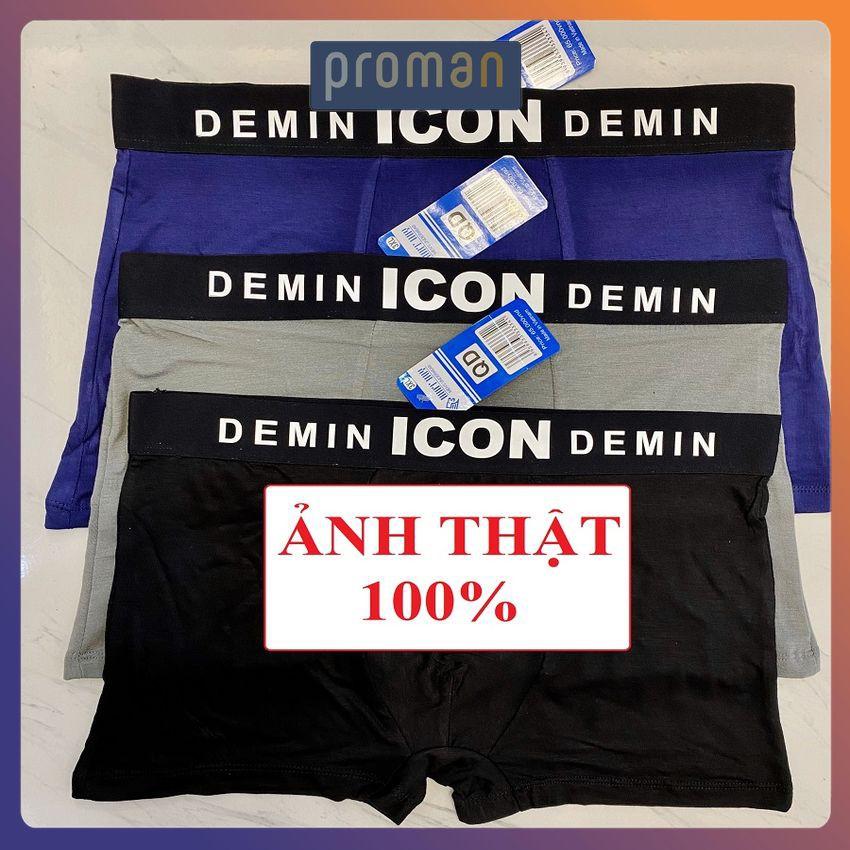 Quần Lót Nam Boxer ICON DEMIN Cotton - Sịp Đùi Nam Cotton Mềm Mịn Co Giãn 4 Chiều SI02 - PROMAN