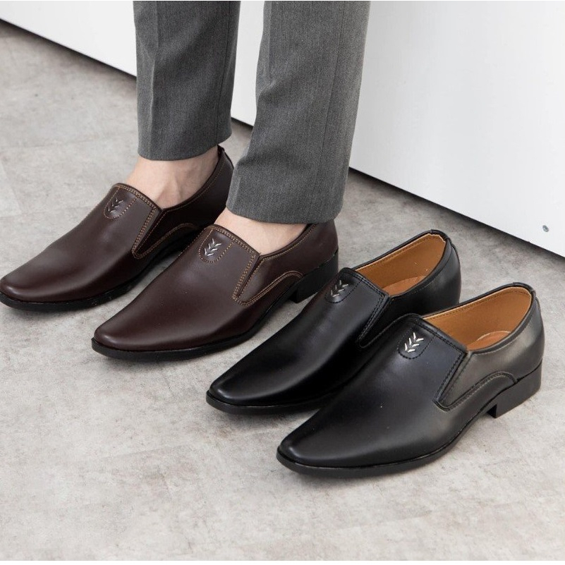 Giày tây nam công sở, giày nam da mềm đế khâu chắc với màu nâu đen size 38 đến 44