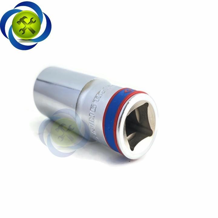 Tuýp 21mm 1/2 Kingtony 423021M loại dài 77mm 12 cạnh màu trắng