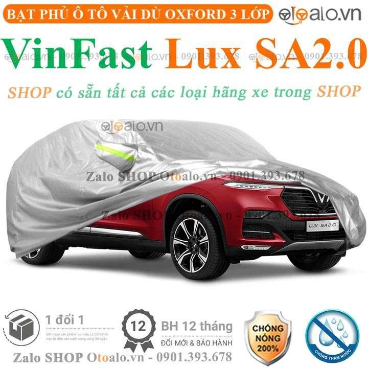 Bạt che phủ xe ô tô VinFast Lux SA2.0 3 lớp cao cấp