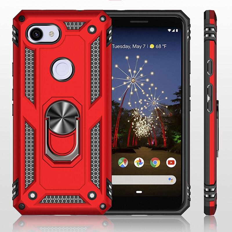 Ốp lưng giáp cứng có nhẫn chống cho điện thoại Google Pixel 3A XL