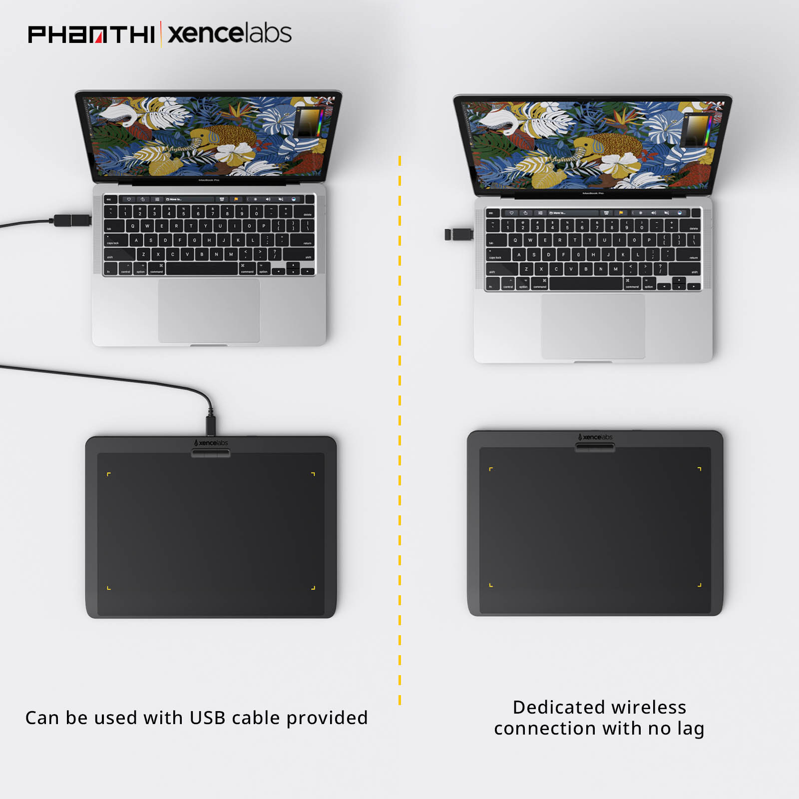Bảng Vẽ Đồ Họa Xencelabs Small Wireless Cảm Ứng Nghiêng Kèm 2 Bút Stylus Và Túi Đựng Cao Cấp - Hàng Chính Hãng