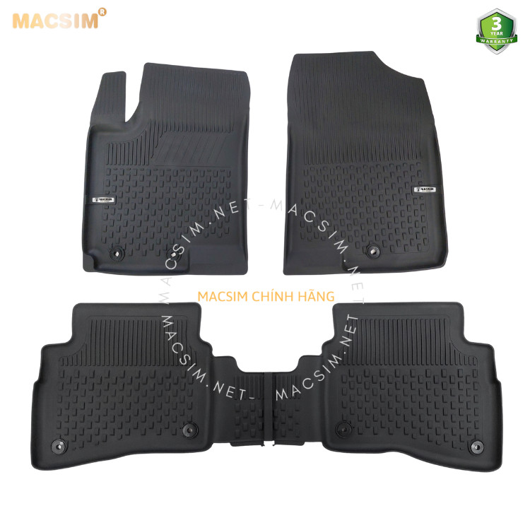 #Kia Rio, Thảm lót sàn ô tô nhựa TPE Silicon KIA RIO 2011 - 2017 Black Nhãn hiệu Macsim