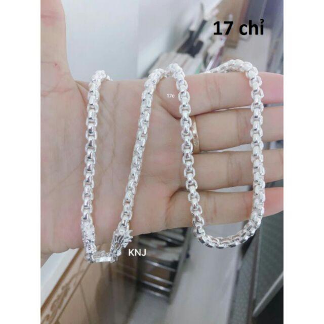 Dây chuyền nam bạc ta đầu rồng sang trọng