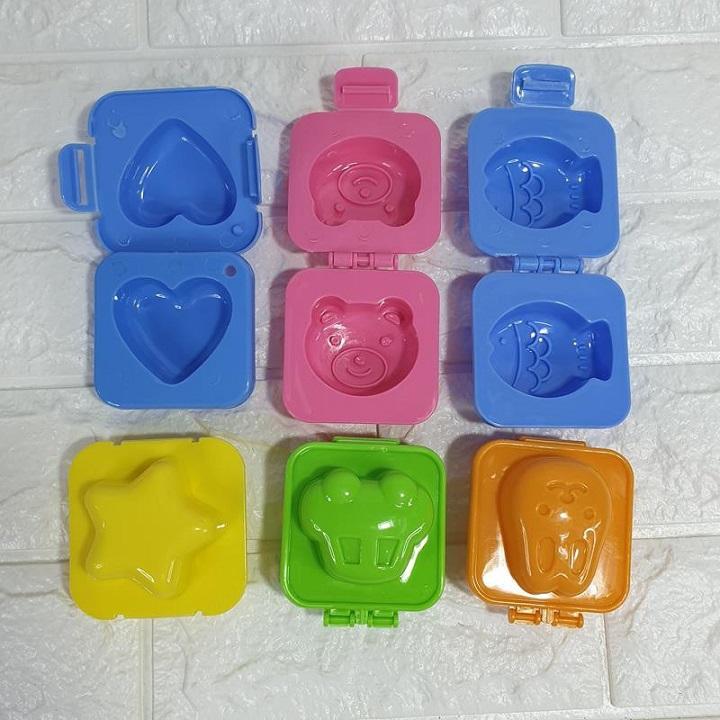 Bộ 6 Khuôn Ép Cơm Ép Trứng Ép Bánh Dễ Thương Cho Bé - Hàng Loại 1