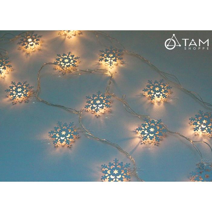 Dây đèn led trang trí Noel hình bông tuyết
